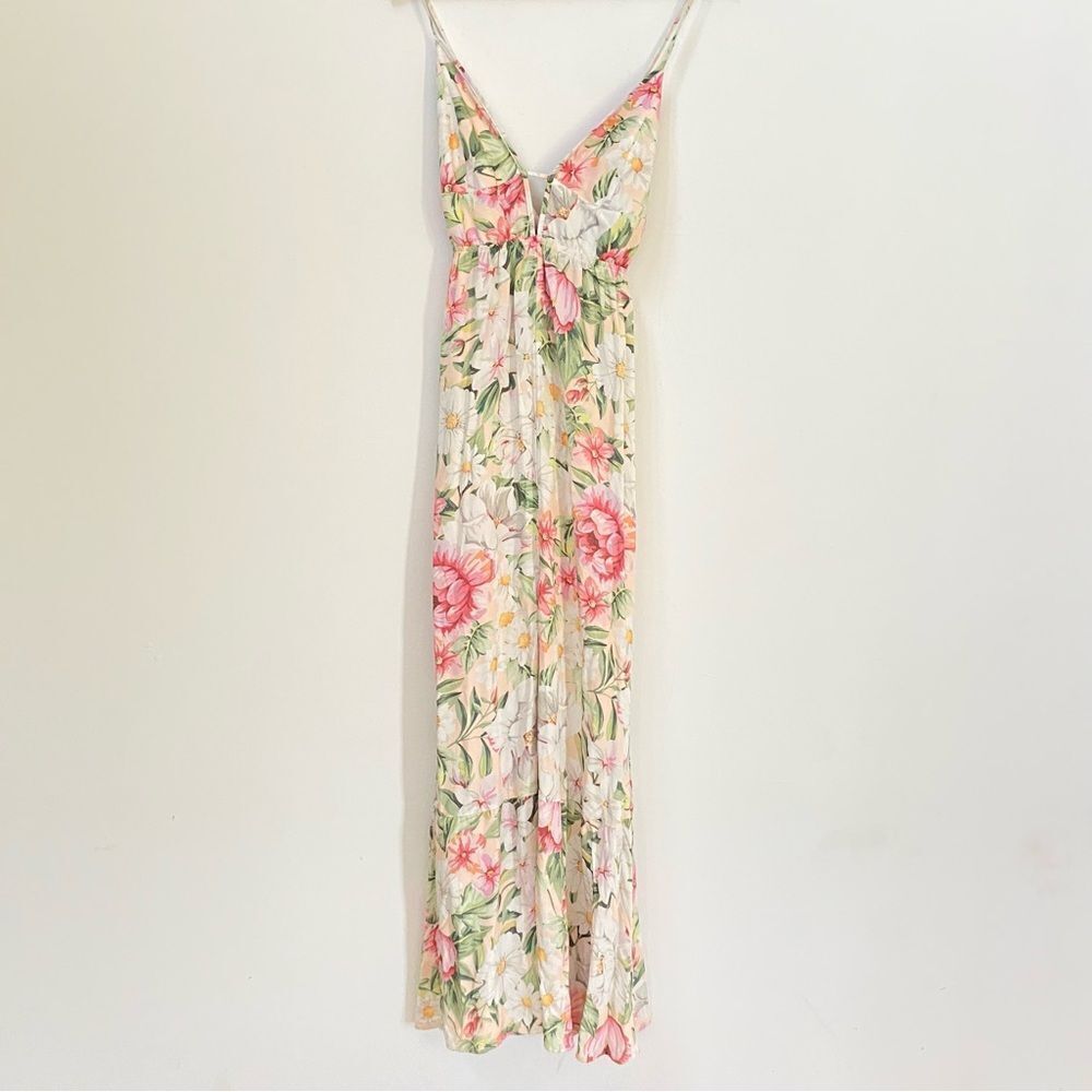 NWT Maaji Summer Long Deep V Dress Size 6-8 - Picture 7 of 8